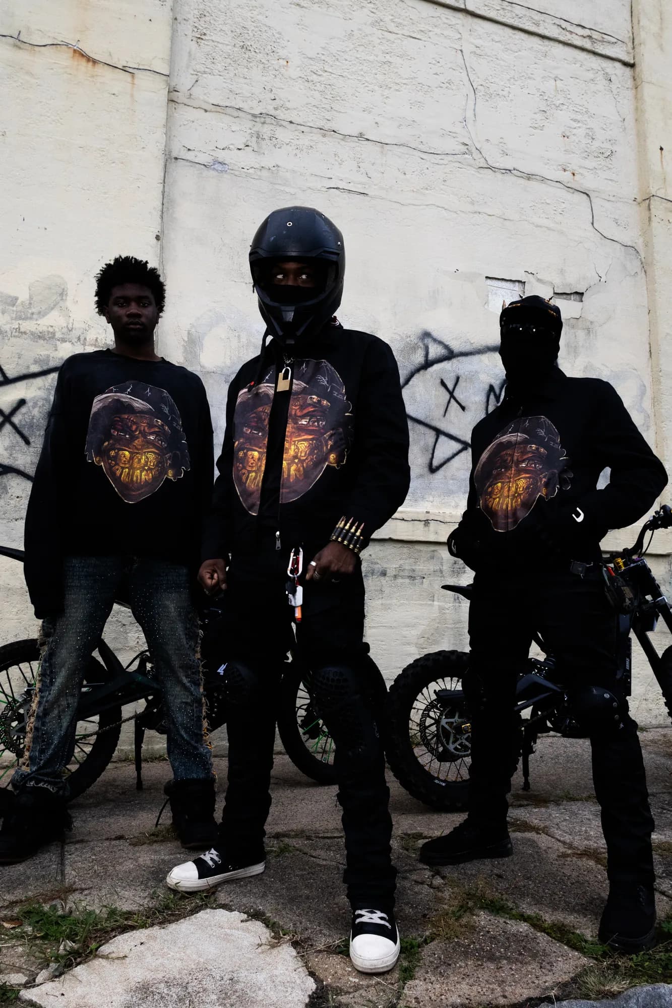 BOY ALONE — SHINING THROUGH THE PAIN BROKEN FACE & GRILLS GRAPHIC WORKWEAR JACKET thumbnail 3